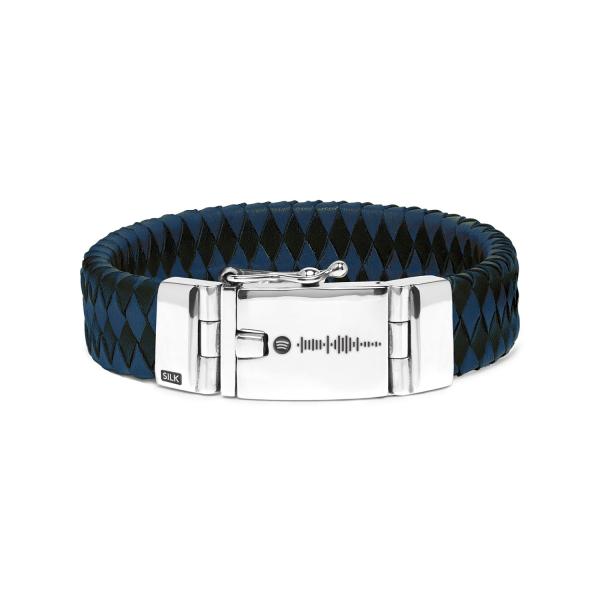 641BBU bracelet leather silver ALPHA ALPHA Collection