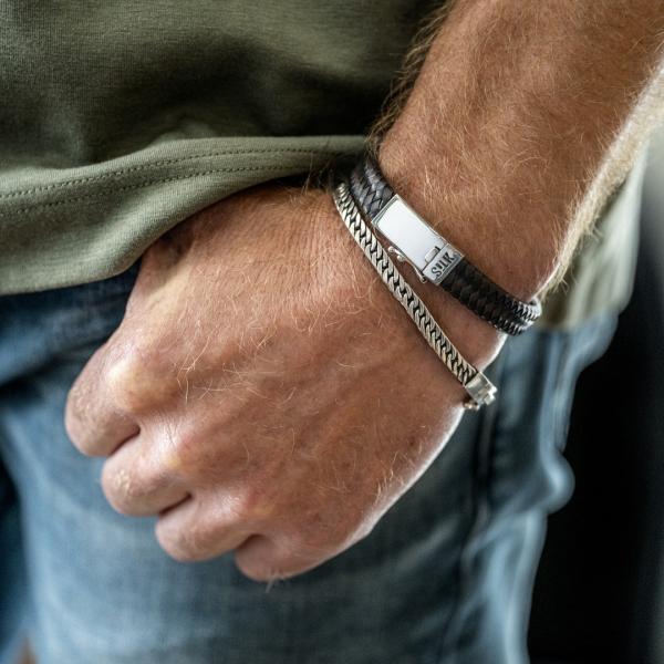 764 bracelet silver Male DOUBLE LINKED Collection