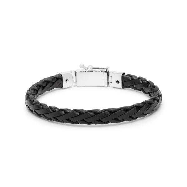 766BLK bracelet leather silver FOX Collection