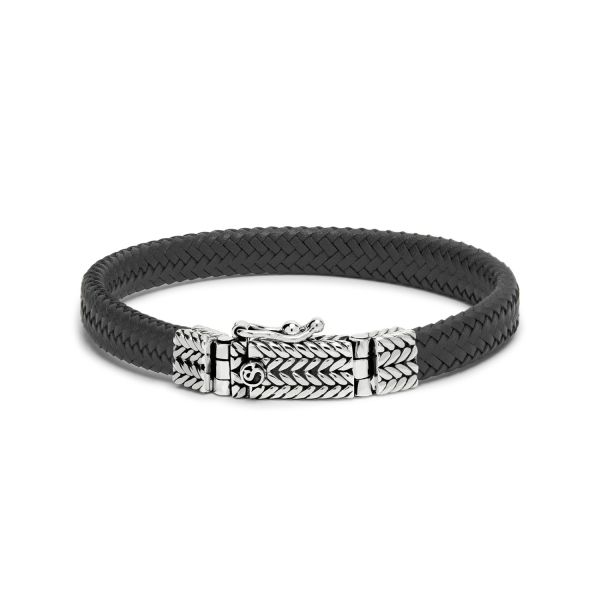 781BLK bracelet leather silver