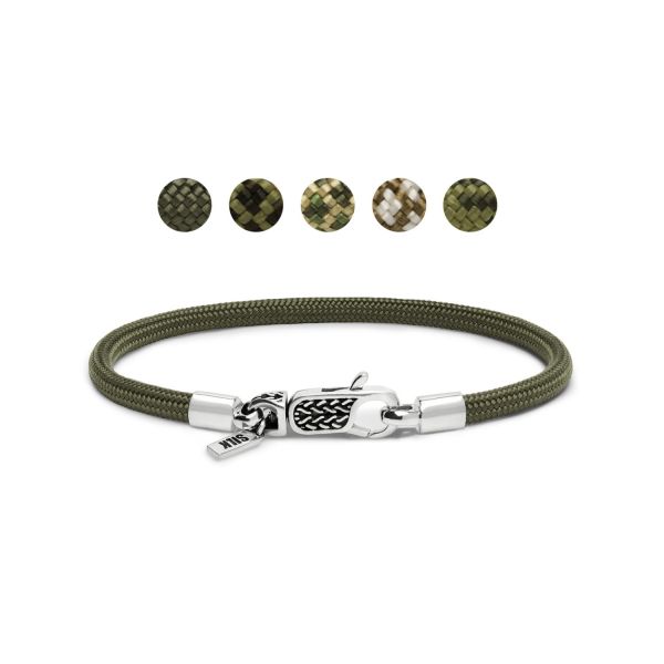 782EM1 bracelet silver & paracord ALPHA Collection