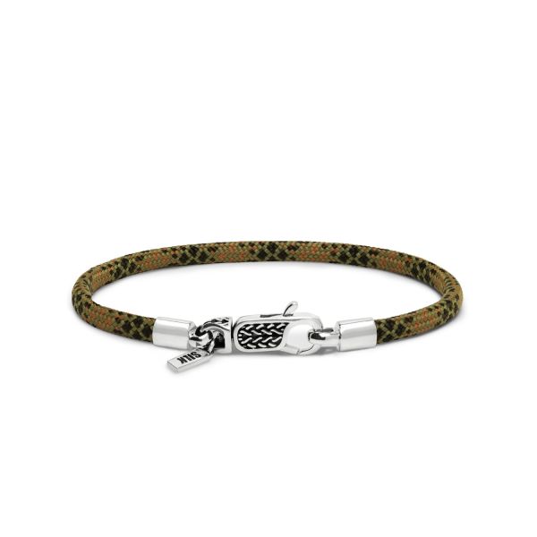 782EM2 bracelet silver & paracord ALPHA Collection
