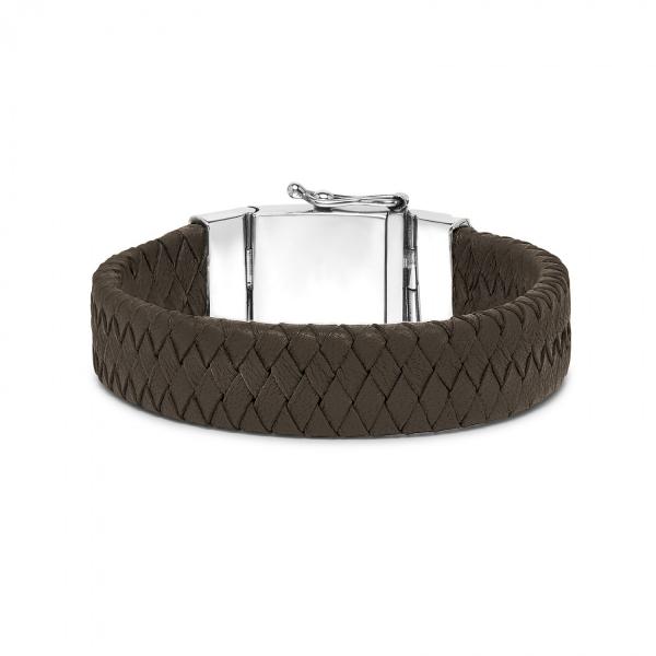 641BRN bracelet leather silver ALPHA ALPHA Collection