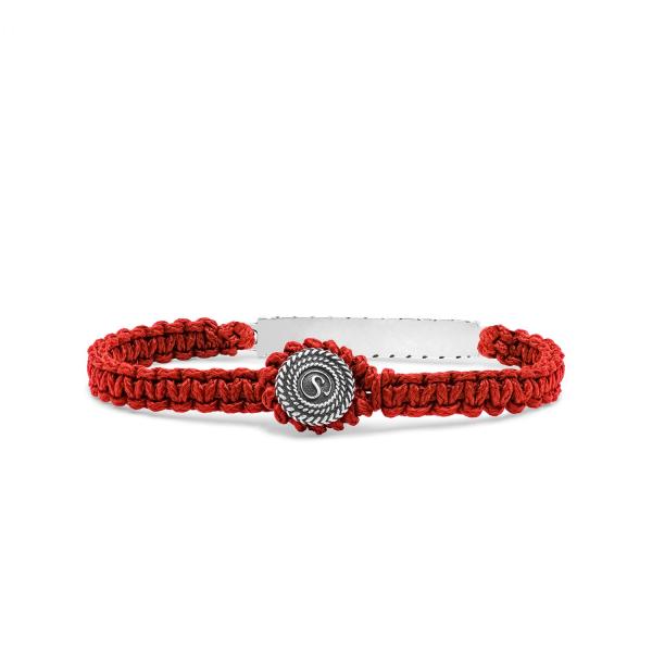 688RED bracelet rope silver WEAVE WEAVE Collection