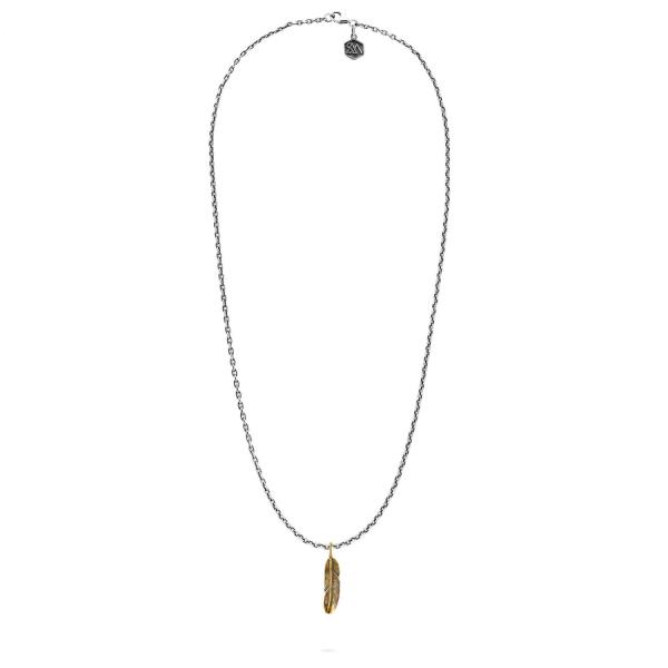 X061SBR necklace & pendant silver - brass SXM - Essentials Collection