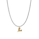 X062SBR necklace & pendant silver - brass SXM - Essentials Collection