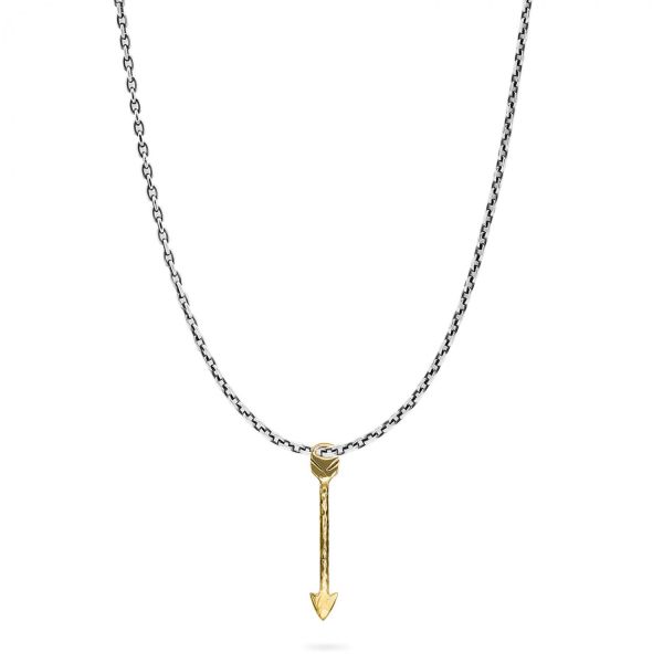 X064SBR necklace & pendant silver - brass