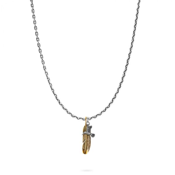 X066SBR necklace & pendant silver - brass