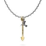 X067SBR necklace & pendant silver - brass SXM - Essentials Collection