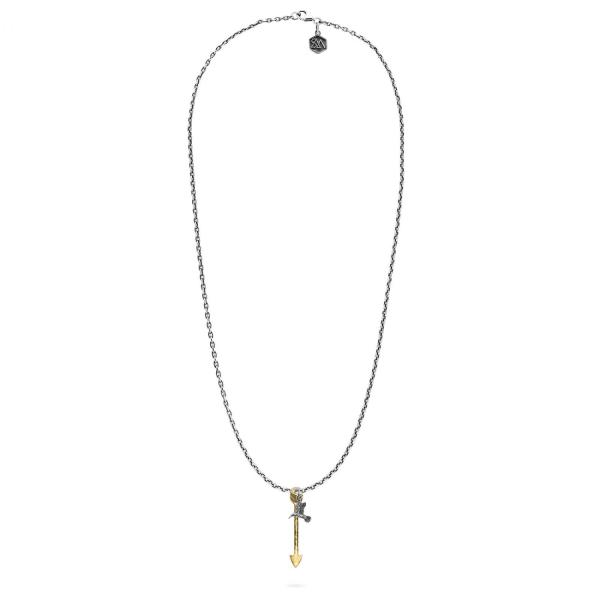 X067SBR necklace & pendant silver - brass SXM - Essentials Collection