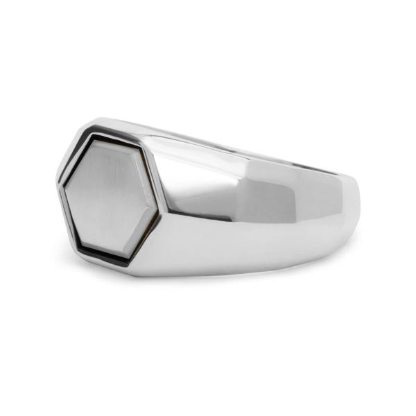 X201 signet ring silver SXM - Edged Collection