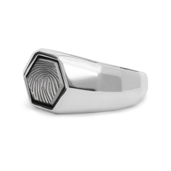 X201 signet ring silver SXM - Edged Collection