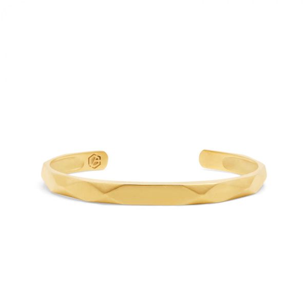 X202SGP bangle silver goldplated SXM - Edged Collection