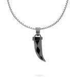 X203SRP necklace & pendant silver - rutheniumplated SXM - Edged Collection